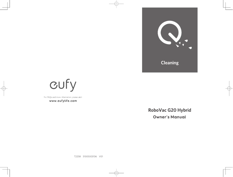 Página 1 del manual Manual de usuario Eufy RoboVac G20 Hybrid