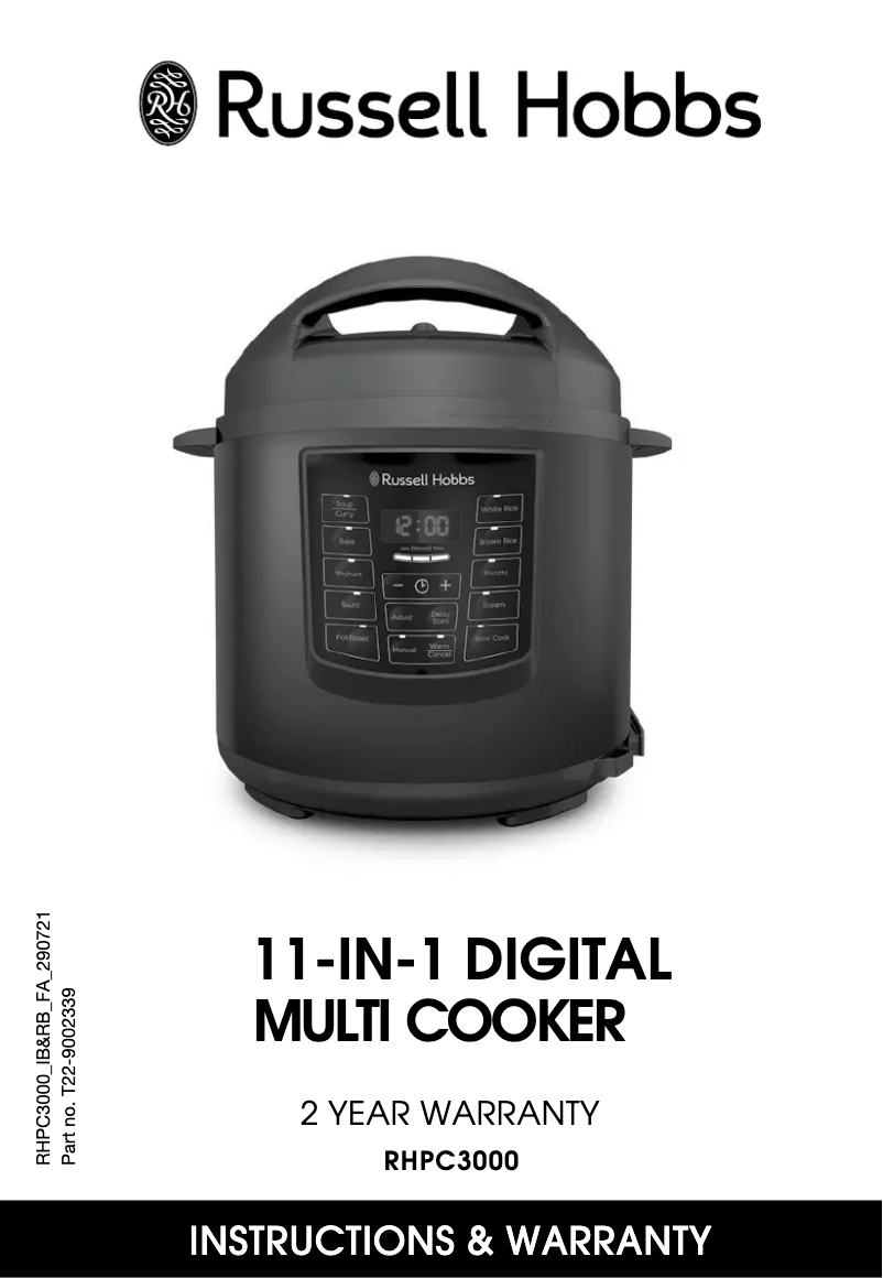 Page 1 de la notice Manuel utilisateur Russell Hobbs RHPC3000