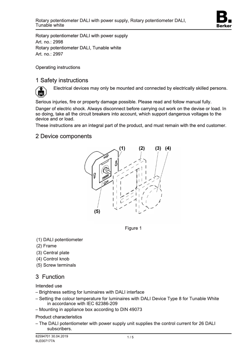 Página 1 del manual Manual de usuario Hager 2998