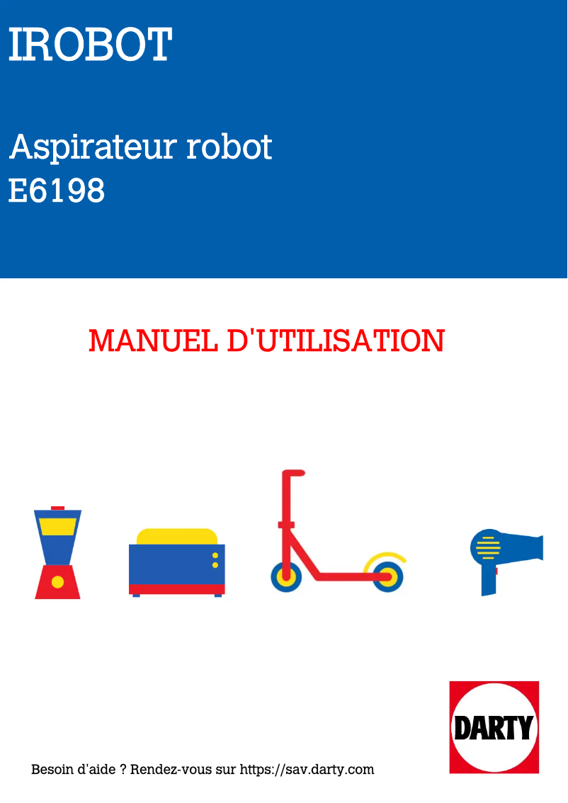 Image de la première page du manuel de l'appareil Roomba e6198
