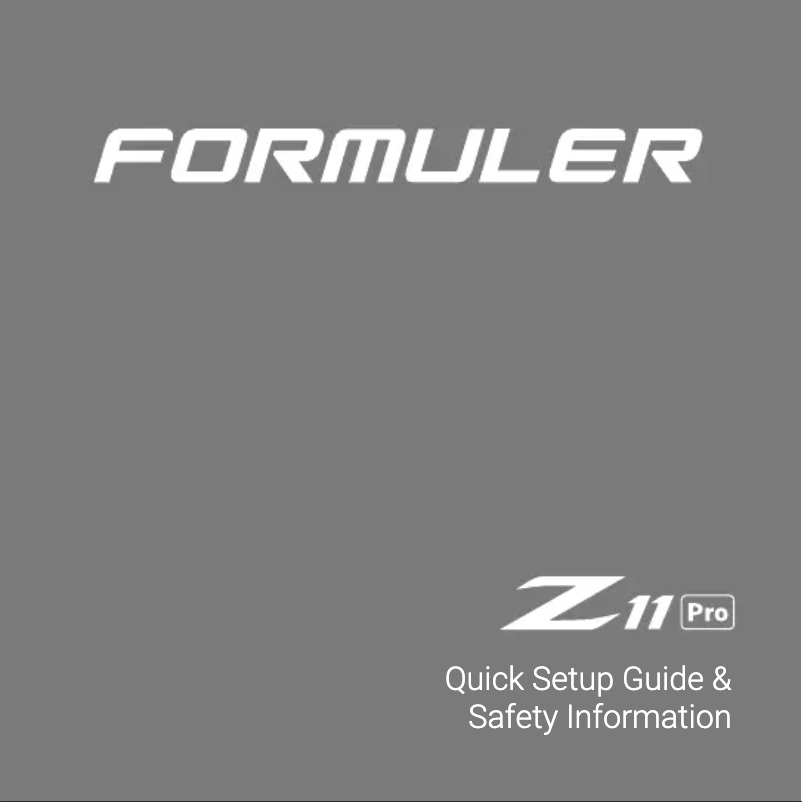 Image de la première page du manuel de l'appareil Z11 Pro