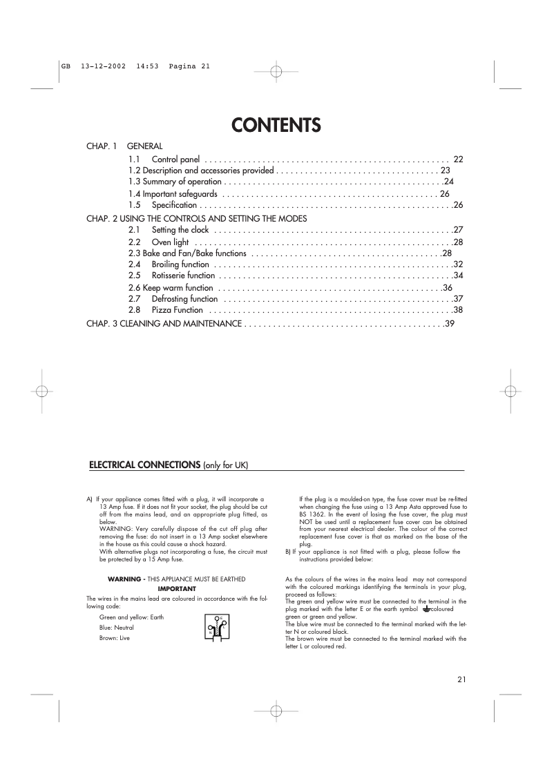 Image de la première page du manuel de l'appareil DO3899