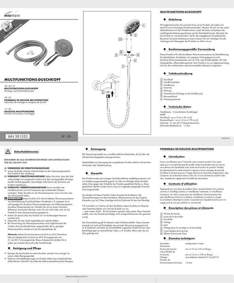 Image de la première page du manuel de l'appareil Z31781