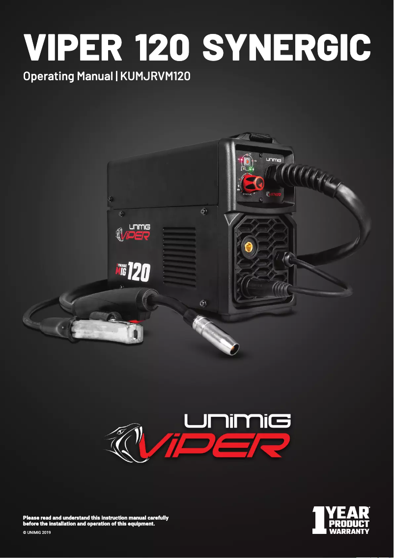 Page 1 de la notice Manuel utilisateur UNIMIG Viper 120 Synergic