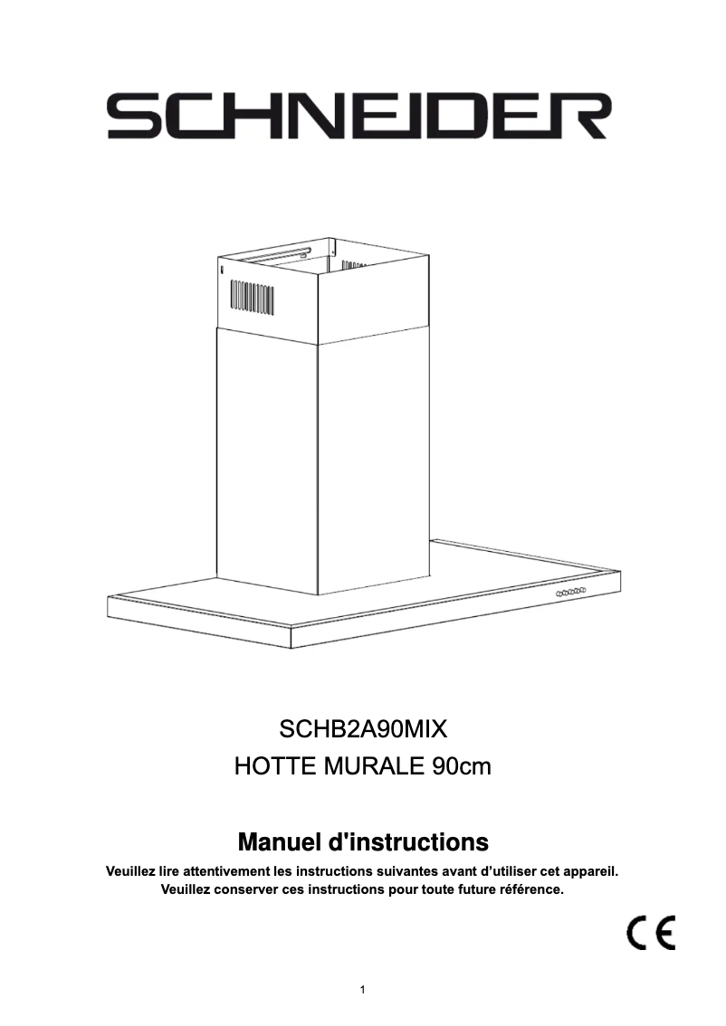 Image de la première page du manuel de l'appareil SCHB2A90MIX