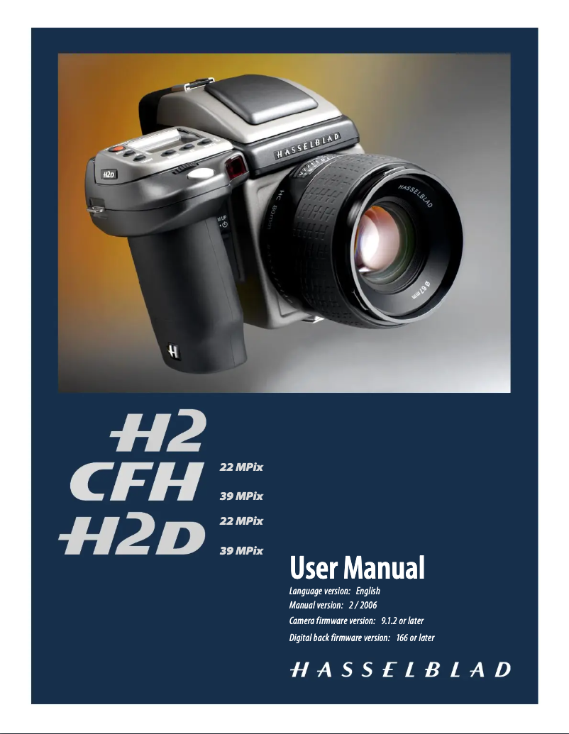 Page n°1 - Manuel utilisateur Hasselblad H2D
