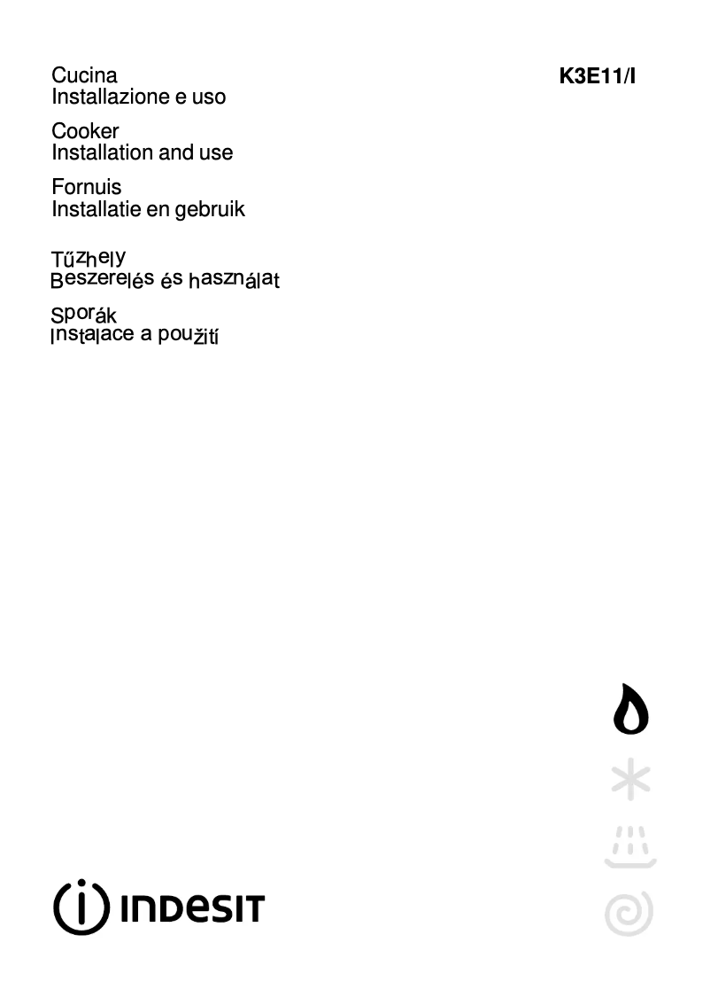 Image de la première page du manuel de l'appareil K3E11(W)/I