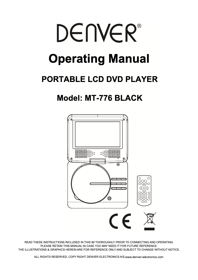 Page n°1 - Manuel utilisateur Denver MT-776