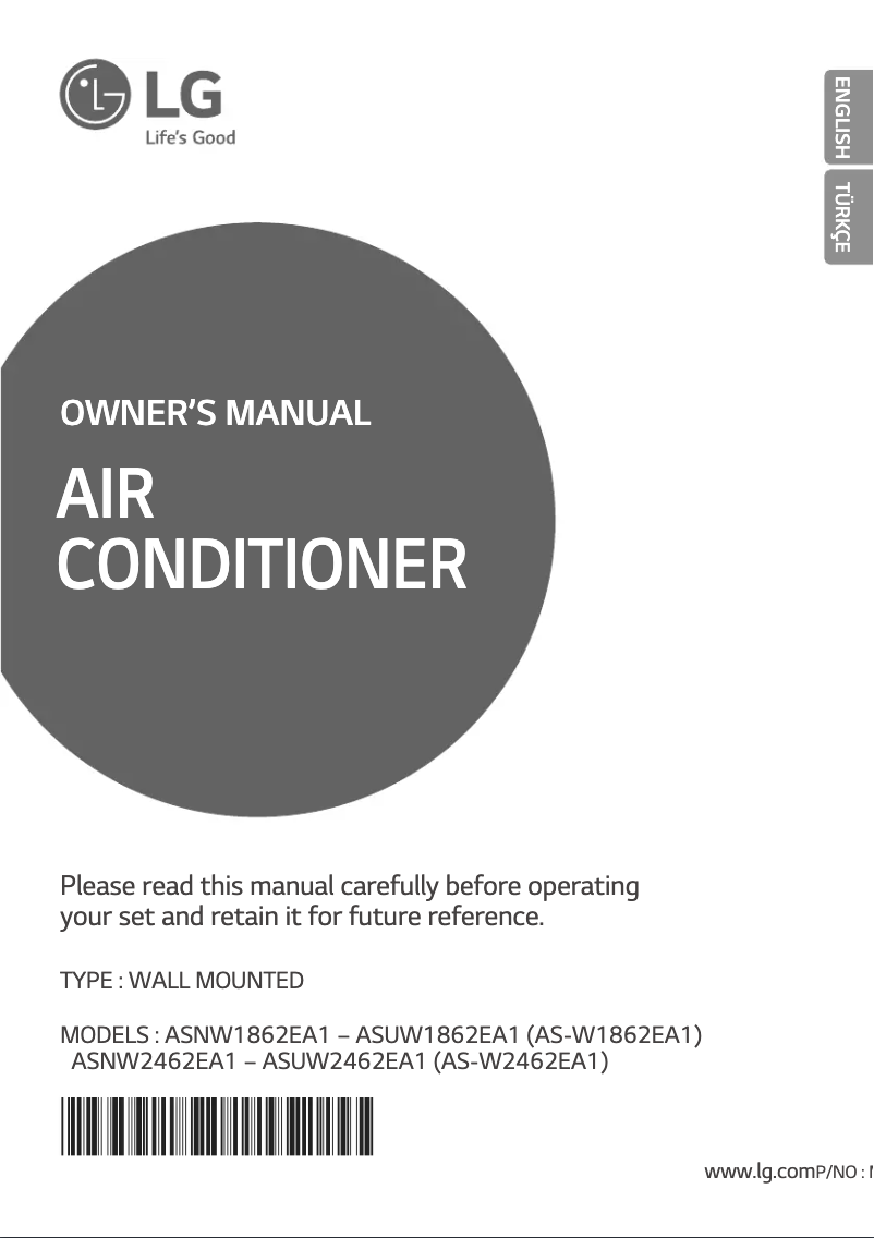 Página 1 del manual Manual de usuario LG ASNW1862EA1