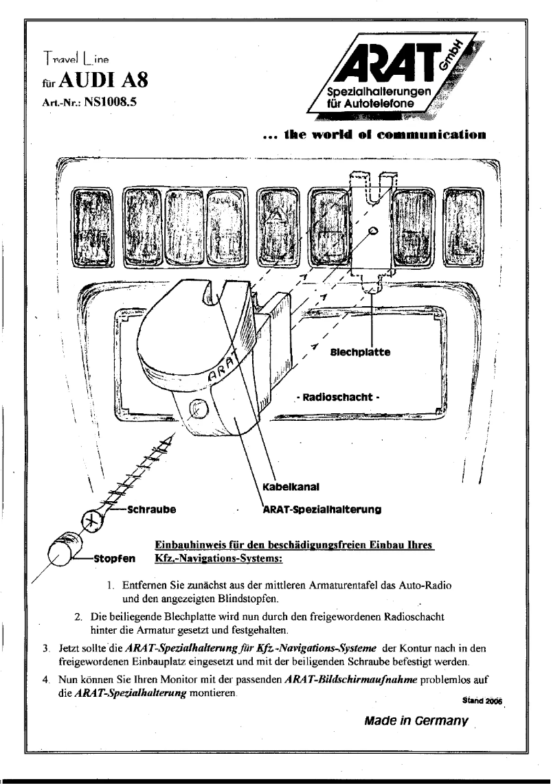 Image de la première page du manuel de l'appareil NS1008.5