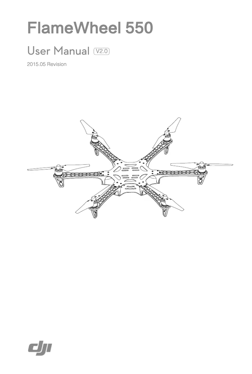 Page n°1 - Manuel utilisateur DJI Flame Wheel F550