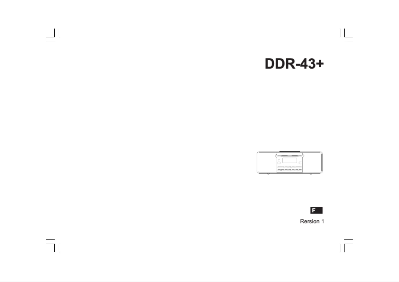Page 1 de la notice Manuel utilisateur Sangean DDR-43 Plus