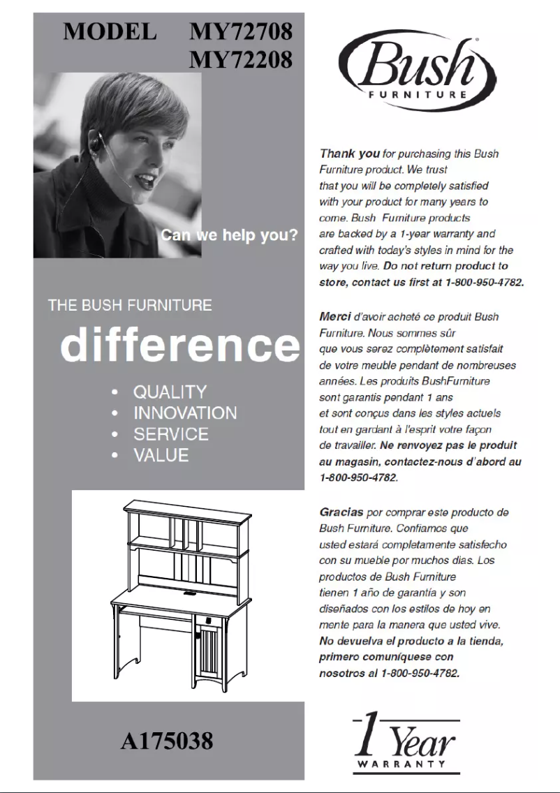 Image de la première page du manuel de l'appareil Salinas MY72708-03