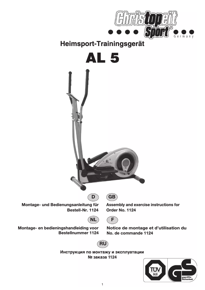 Page n°1 - Manuel utilisateur Christopeit AL 5