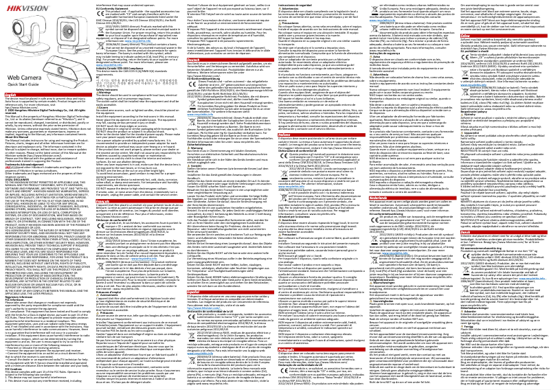 Page n°1 - Guide de démarrage rapide Hikvision DS-U18