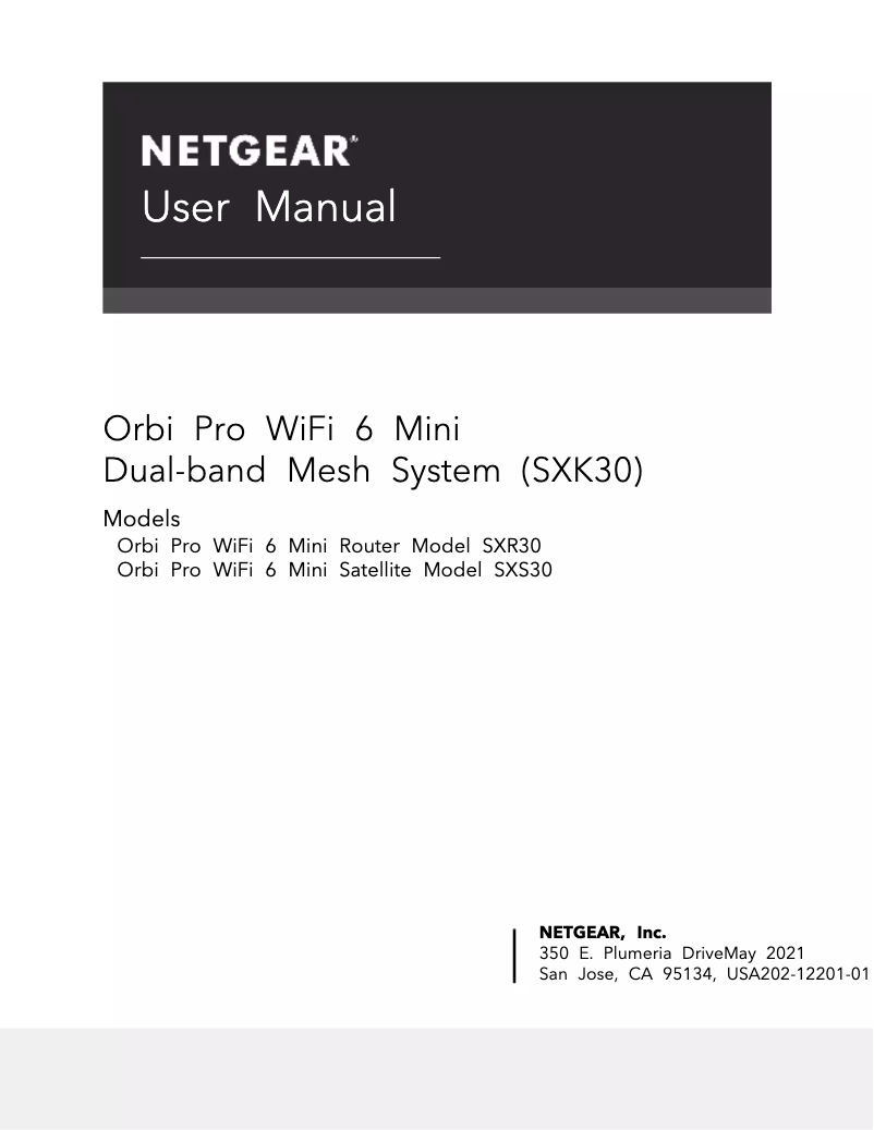Page 1 de la notice Manuel utilisateur Netgear Orbi Pro WiFi 6 Mini AX1800