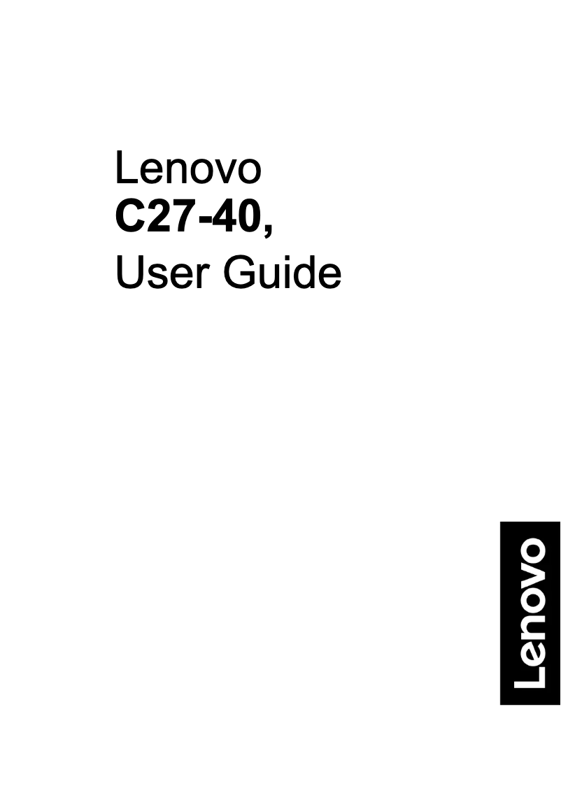 Page n°1 - Manuel utilisateur Lenovo C27-40