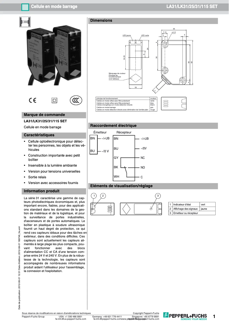 Image de la première page du manuel de l'appareil LA31/LK31/25/31/115 SET2