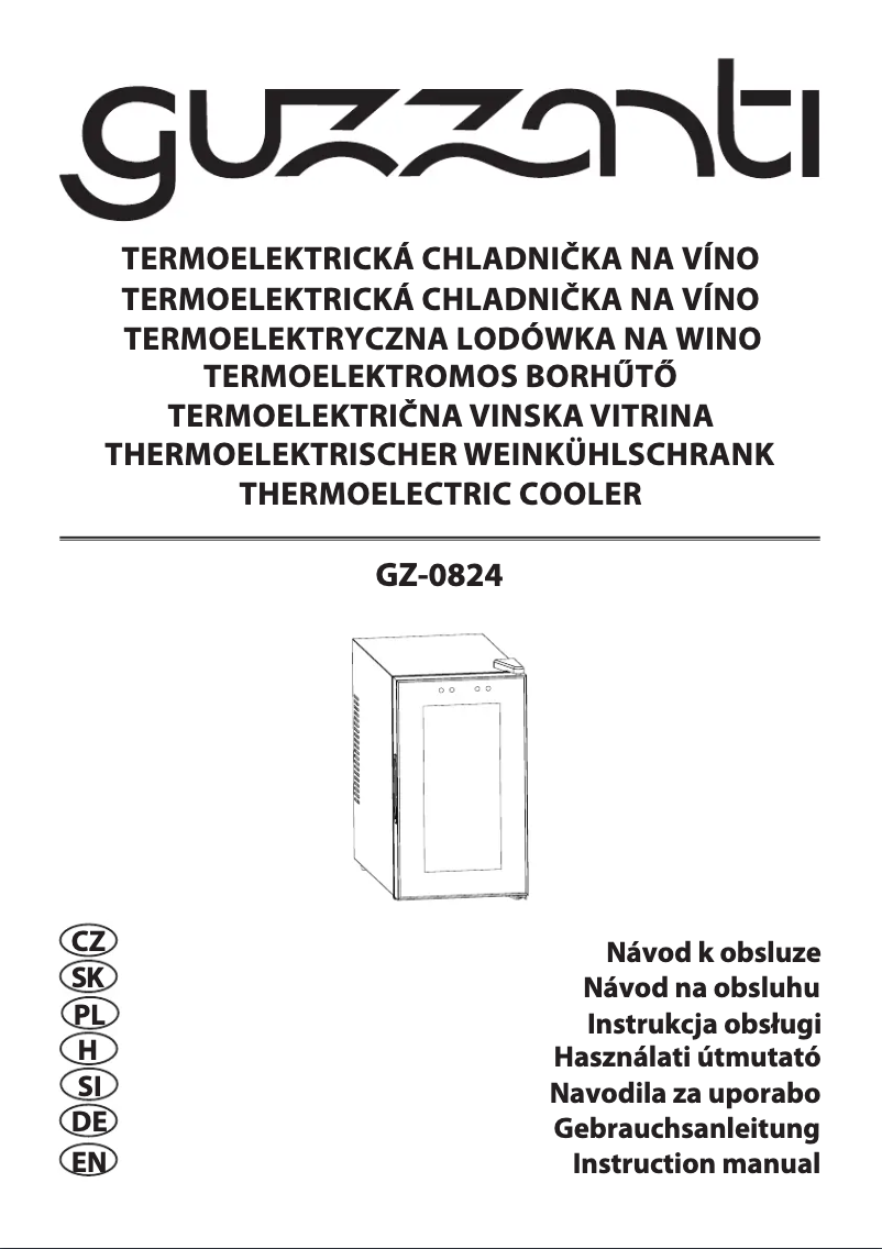 Page 1 de la notice Manuel utilisateur Guzzanti GZ 0824