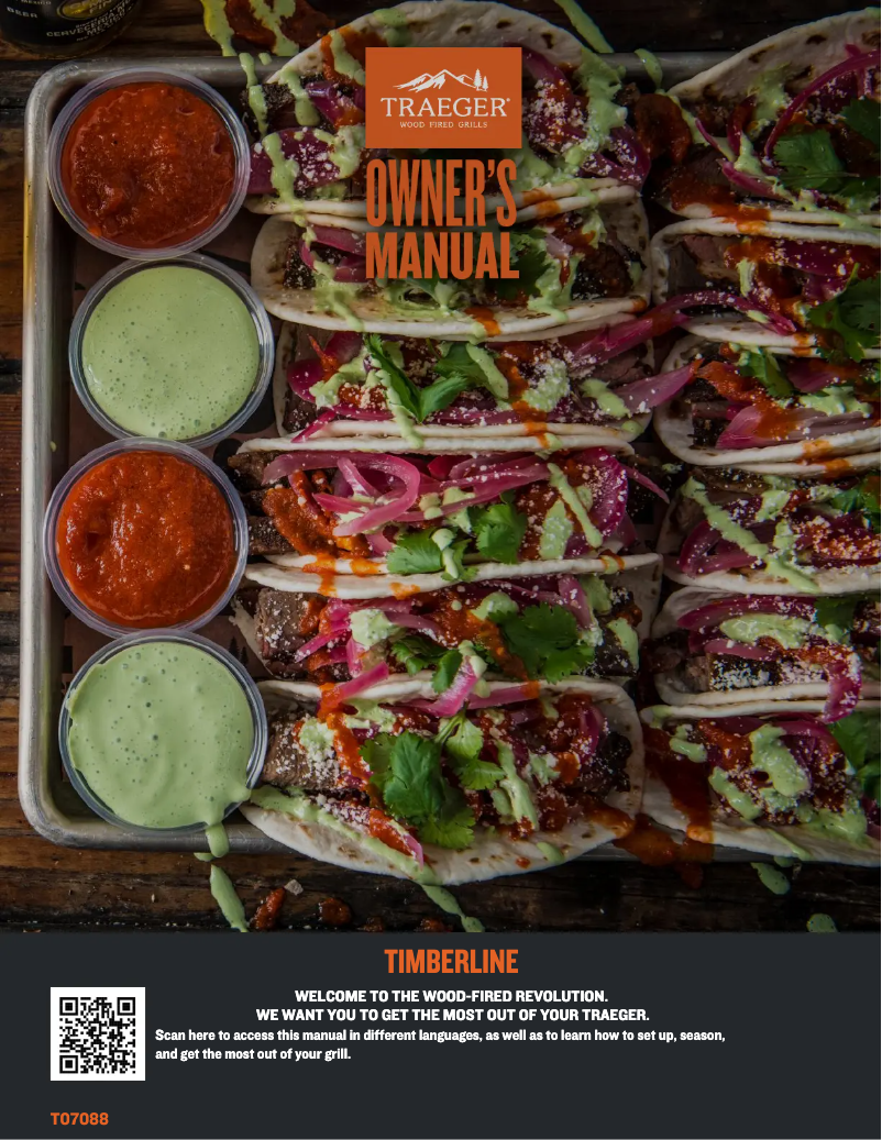 Image de la première page du manuel de l'appareil Timberline XL