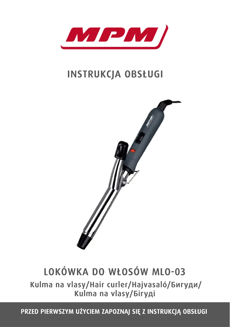 Page 1 de la notice Manuel utilisateur MPM MLO-03