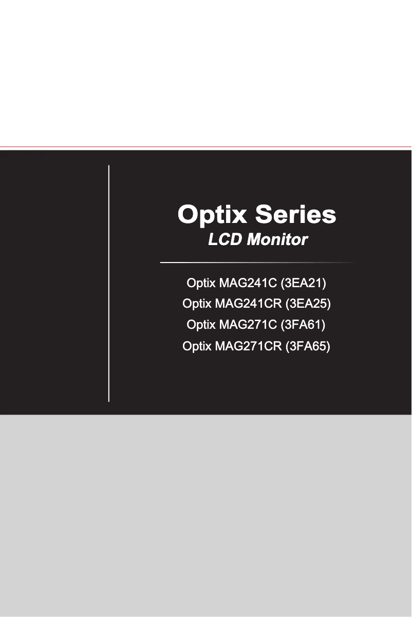 Image de la première page du manuel de l'appareil MAG271C