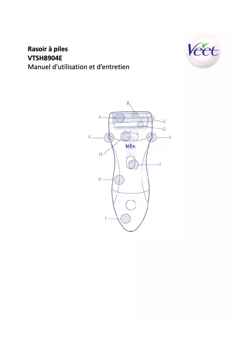 Página 1 del manual Manual de usuario Veet VTSH8904