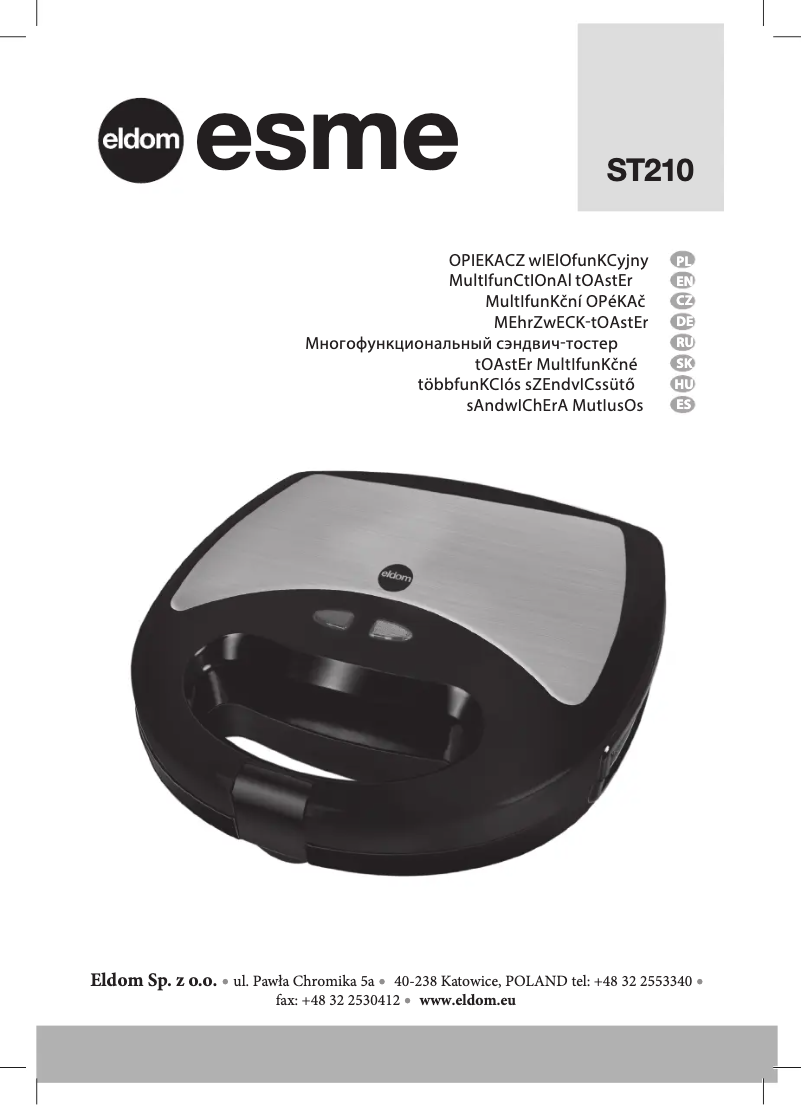 Page 1 de la notice Manuel utilisateur Eldom Esme ST210