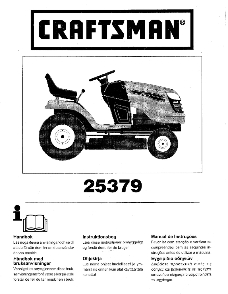 Página 1 del manual Manual de usuario Craftsman 25379