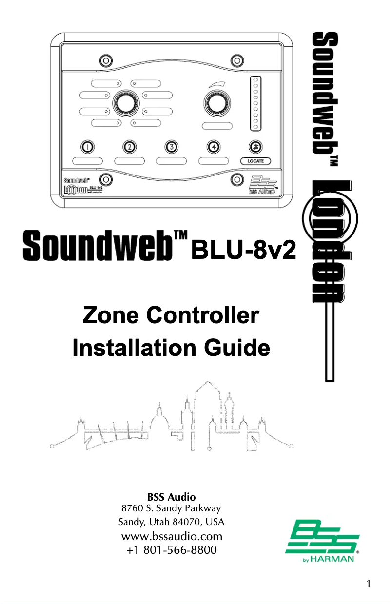 Page n°1 - Manuel utilisateur BSS Audio Soundweb London BLU-8v2