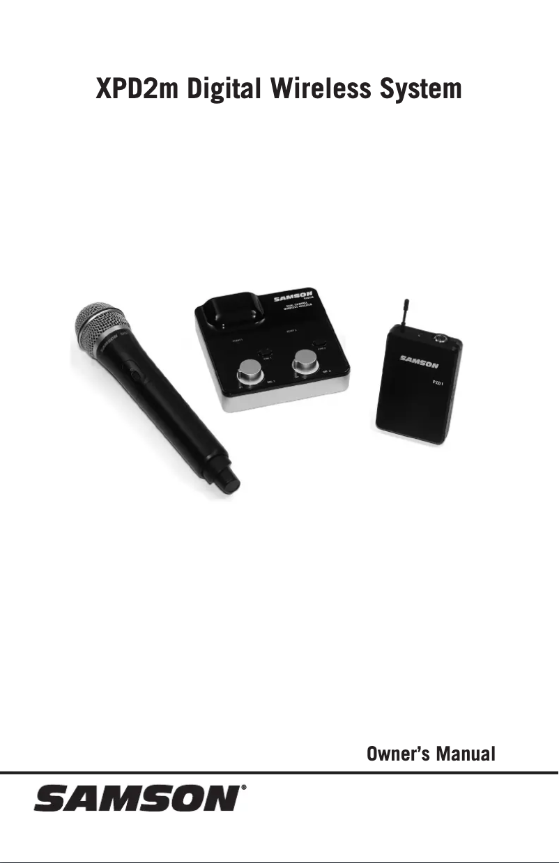 Page 1 de la notice Manuel utilisateur Samson XPD2m