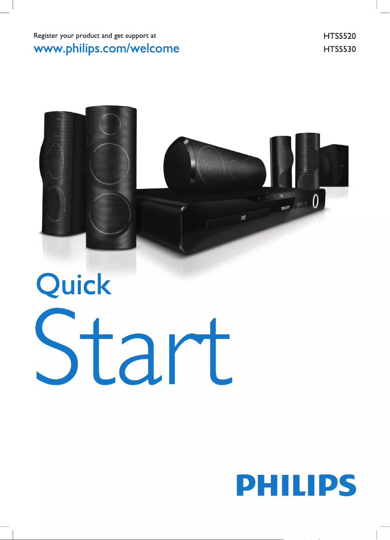 Página 1 del manual Guía de inicio rápido Philips HTS5530