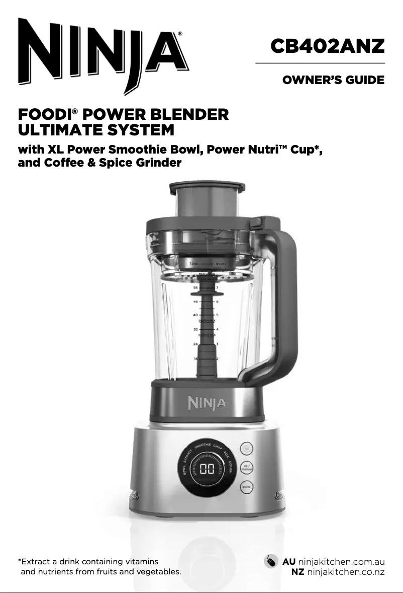 Page 1 de la notice Manuel utilisateur Ninja Foodi CB402ANZ