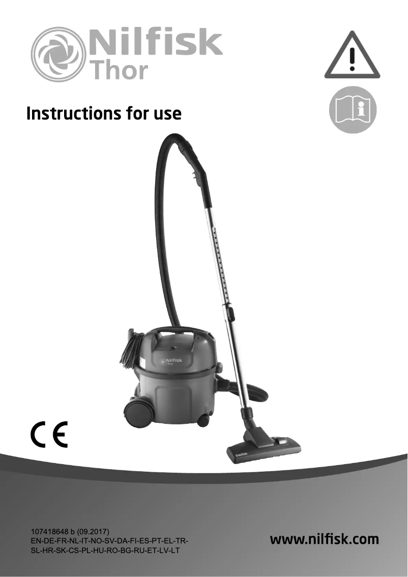 Page 1 de la notice Manuel utilisateur Nilfisk Thor