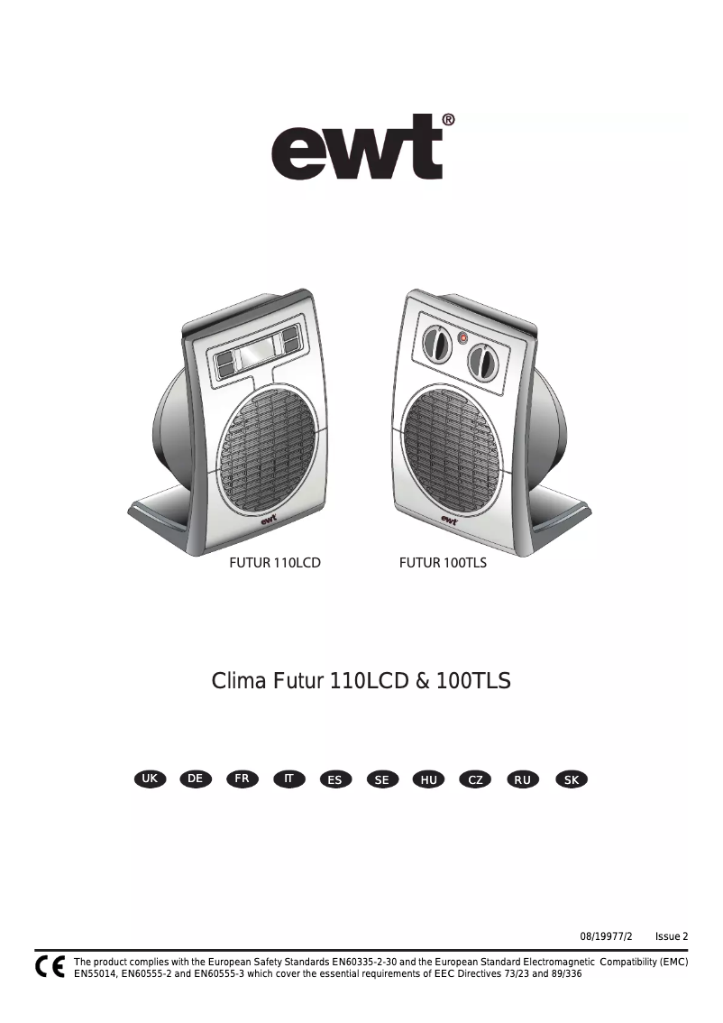 Page 1 de la notice Manuel utilisateur EWT Clima Futur 110TLS