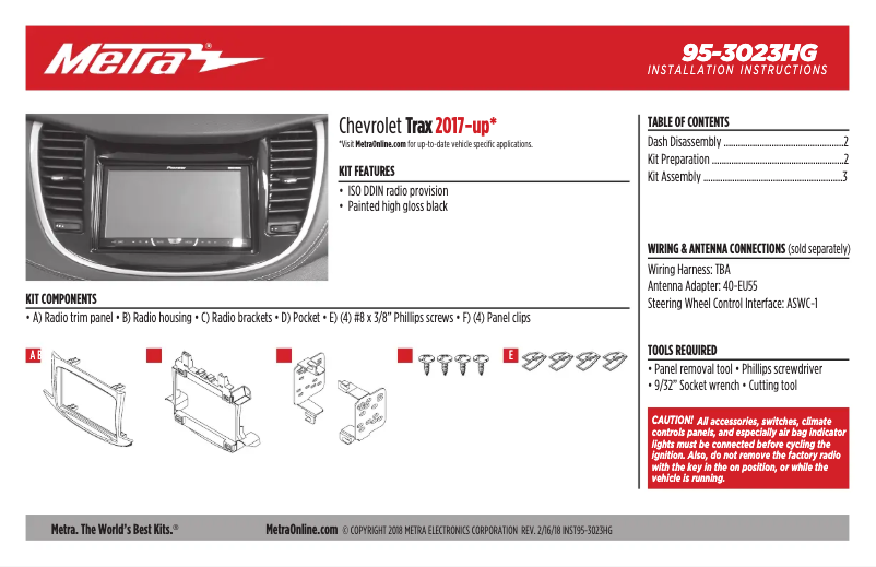 Página 1 del manual Manual de usuario Metra 95-3023HG