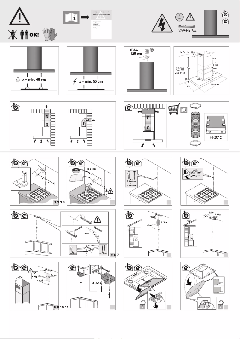 Page 1 de la notice Guide d'installation Pelgrim BSG965MAT