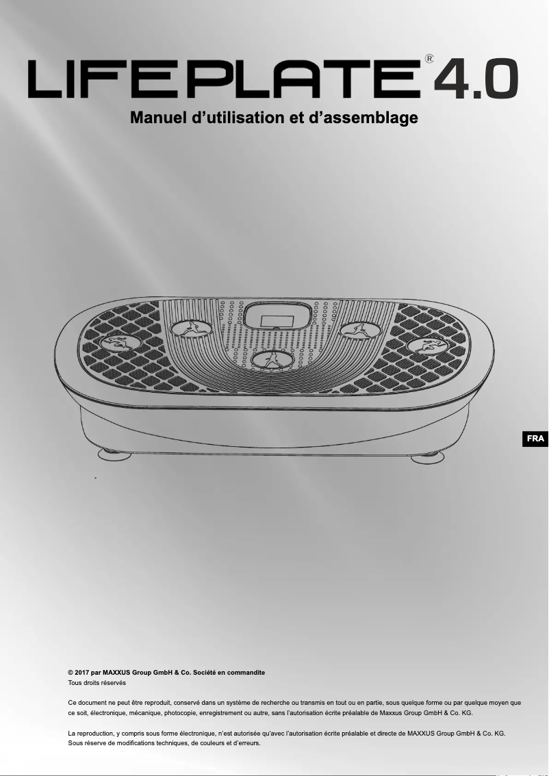 Page 1 of the manual User Manual Maxxus LifePlate 4.0