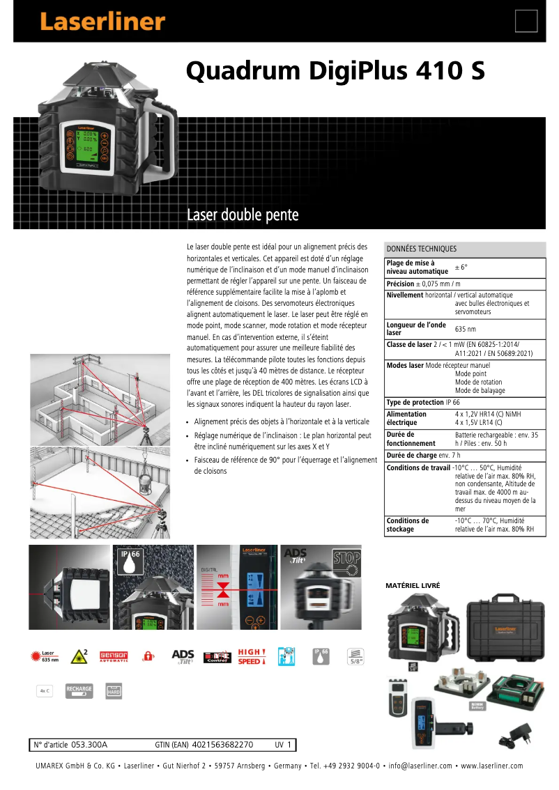 Image de la première page du manuel de l'appareil Quadrum DigiPlus 410 S