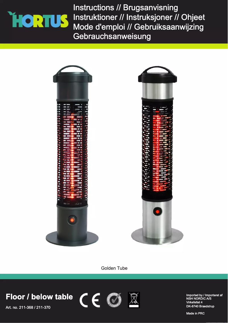 Page n°1 - Manuel utilisateur Hortus 211-370