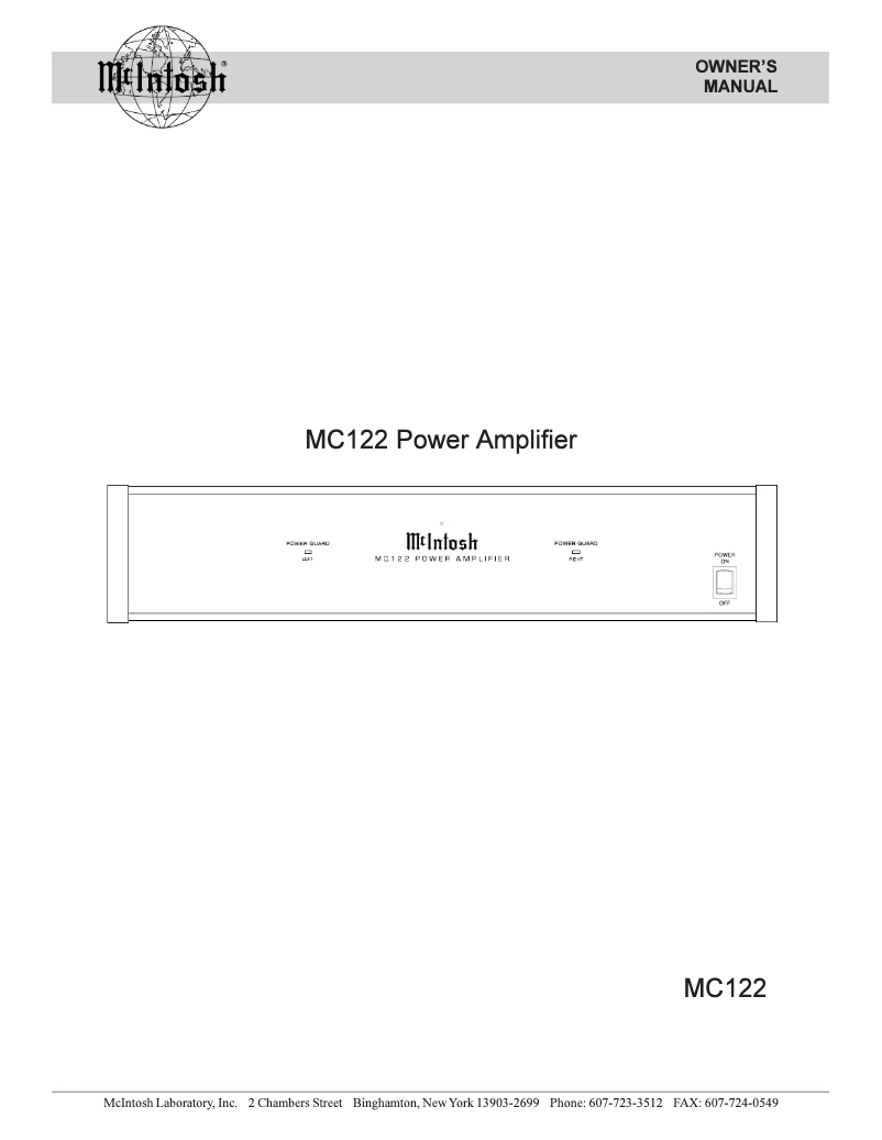 Image de la première page du manuel de l'appareil MC-122