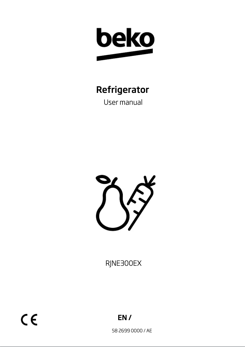 Page 1 de la notice Manuel utilisateur Beko RJNE300EX
