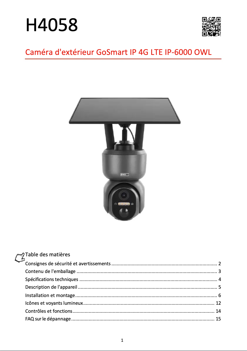 Page n°1 - Manuel utilisateur Emos H4058
