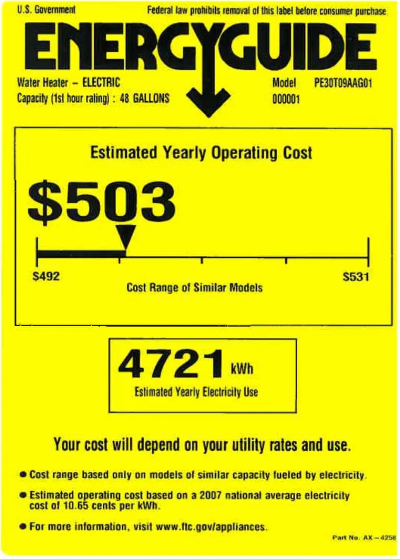 Image de la première page du manuel de l'appareil PE30T09AAG01