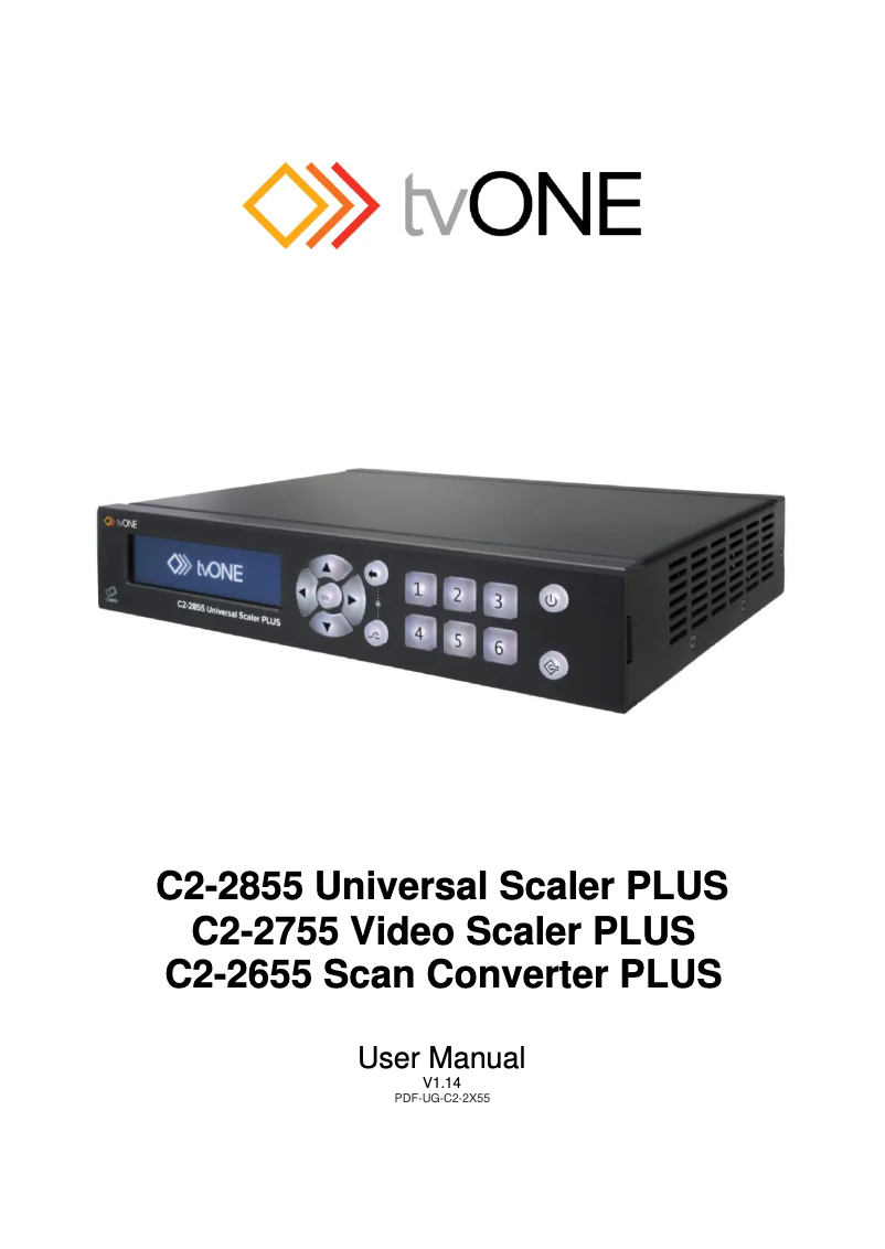 Page 1 de la notice Manuel utilisateur TV One C2-2855