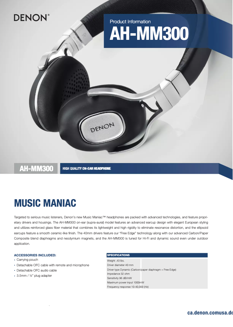 Image de la première page du manuel de l'appareil AH-MM300