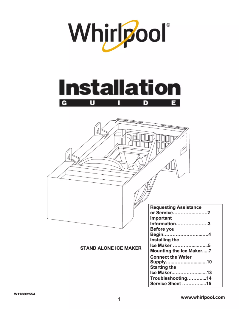 Page 1 de la notice Manuel utilisateur KitchenAid W10505928RP