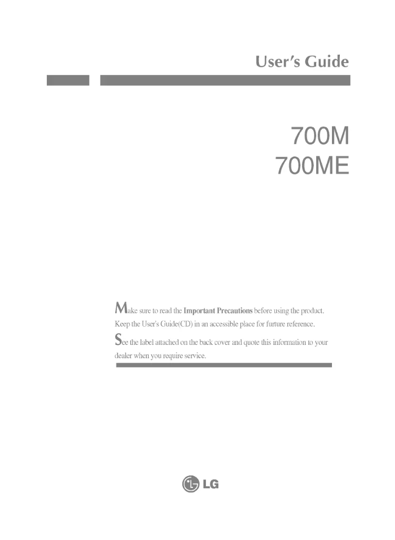 Page 1 de la notice Manuel utilisateur LG 700MJ