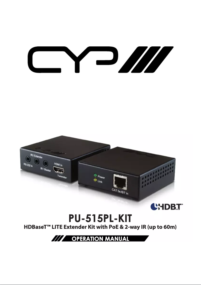 Page 1 de la notice Manuel utilisateur CYP PU-515PL-TX