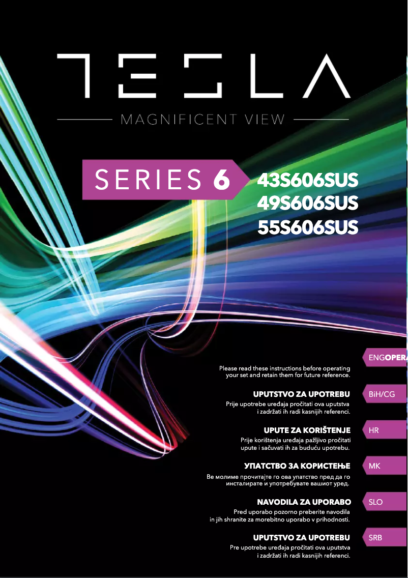 Page 1 de la notice Manuel utilisateur Tesla 55S606SUS